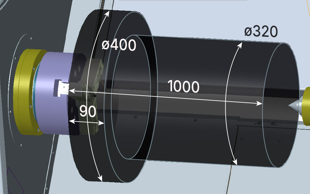 Зона обработки TC25x1000