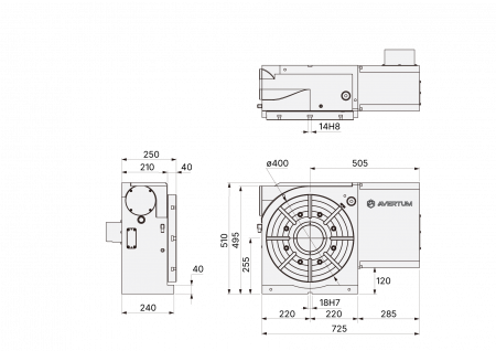 HVX-400N поворотный стол