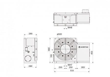 HVX-500N поворотный стол