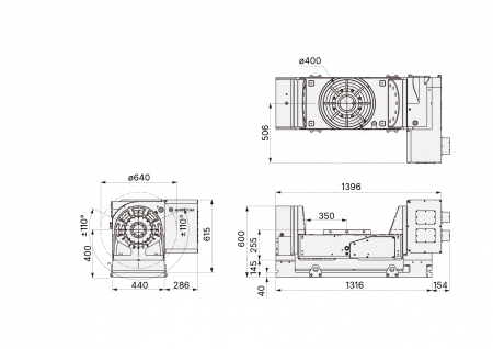 HVX5S-400 наклонно-поворотный стол
